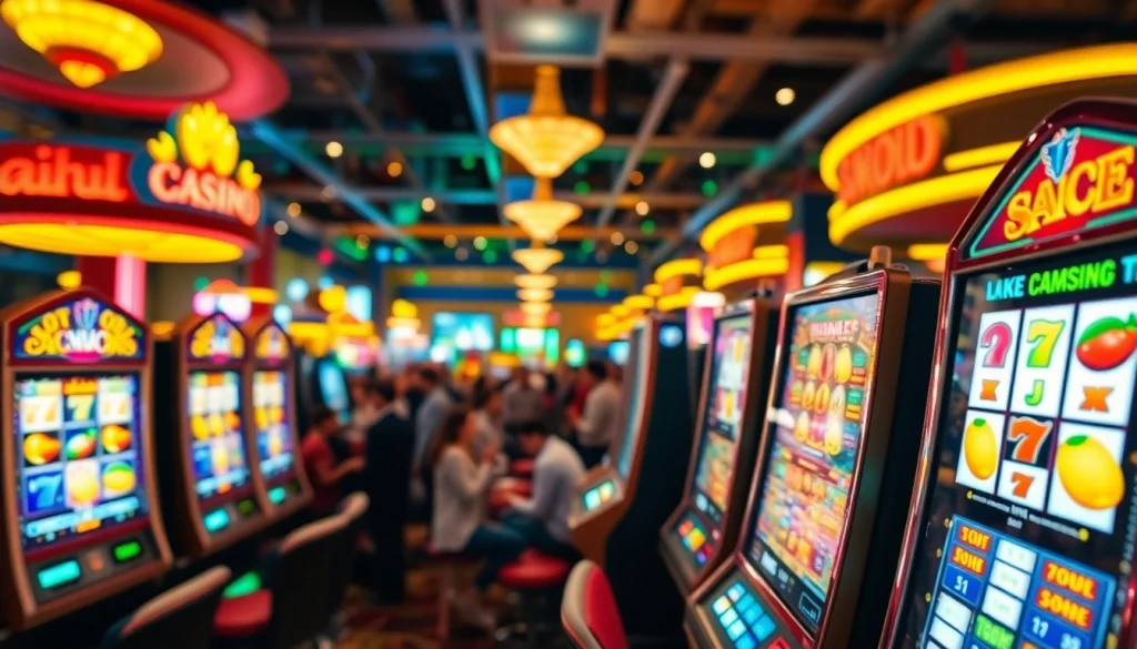 Istana777, the exciting gaming experience with vibrant slot machines and lively casino atmosphere.