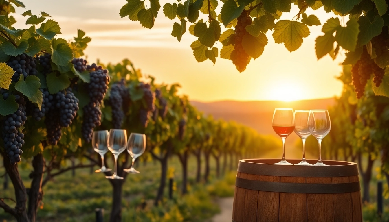 Experience clarksburg wineries with beautiful grapevines and wine tasting in a serene landscape.