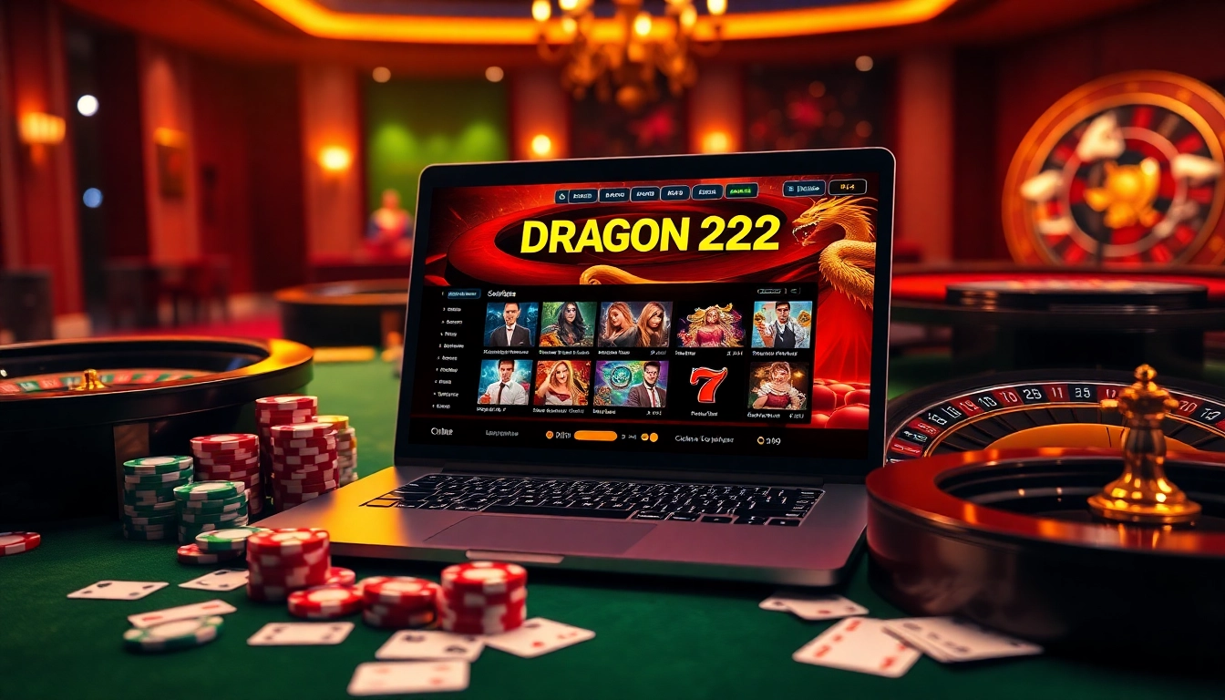 Players enjoy online slots on link DRAGON222 with vibrant casino visuals and gaming excitement.