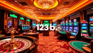 Experience thrilling online gaming with 123b casino, showcasing exciting betting options and vibrant visuals.