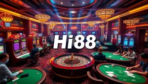 Experience the thrill of Hi88 with vibrant casino tables and exciting games.