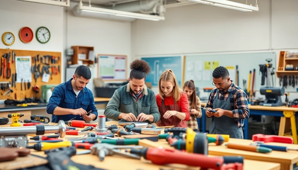 Enhance skills at Trade School Knoxville TN with hands-on training in a vibrant classroom setting.