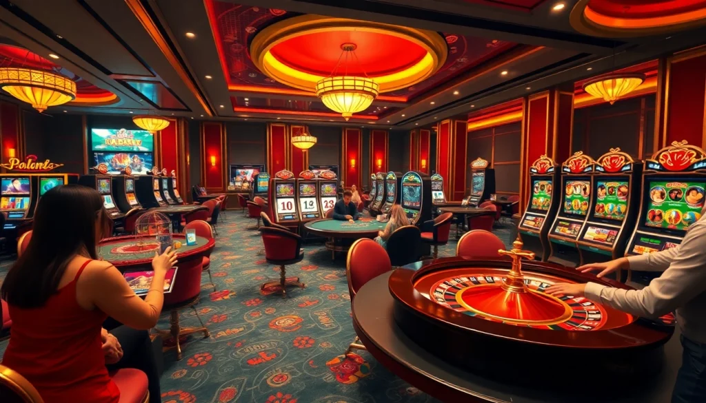 Experience the excitement of online gambling at https://rr88.wales/ with a luxurious virtual casino scene.
