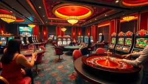 Experience the excitement of online gambling at https://rr88.wales/ with a luxurious virtual casino scene.