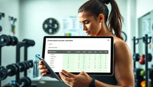 Calculate your macros effectively with a macro calculator during a home gym workout.
