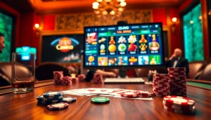 Experience the excitement with the best online casinos Canada highlighted with vibrant casino elements.