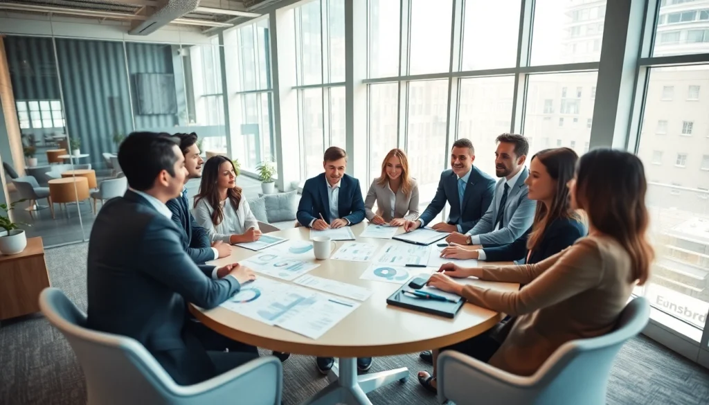 Professional team discussing Corporate Tax Return Filing in a modern office.