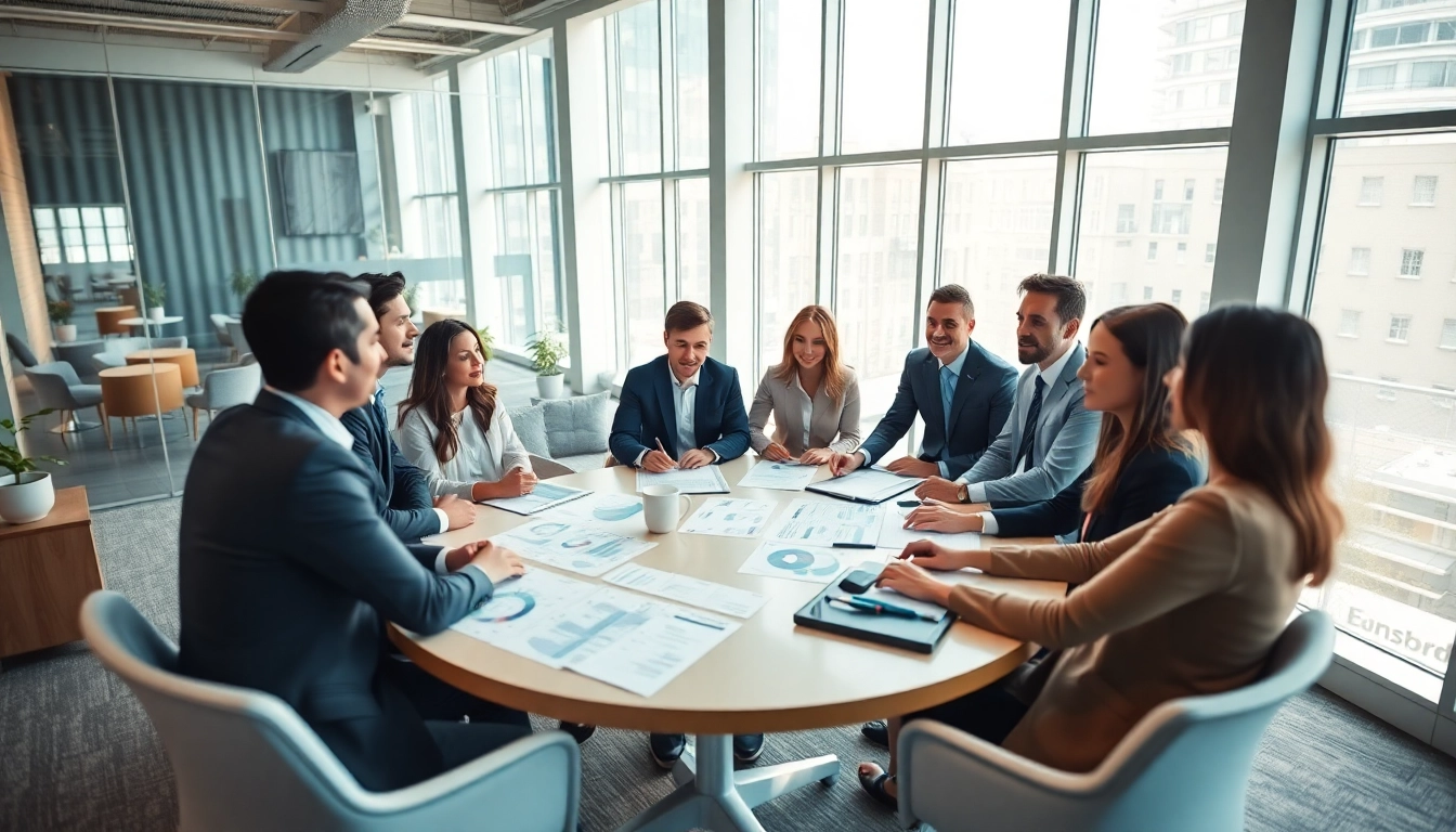 Professional team discussing Corporate Tax Return Filing in a modern office.