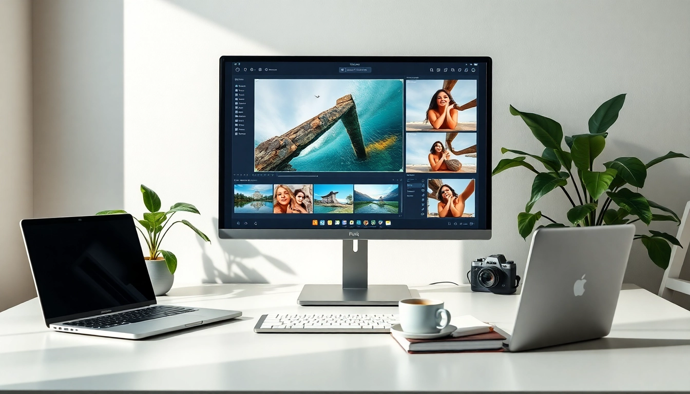 Dynamic workspace showcasing Nano Banana Pro AI image editing on a high-res monitor.