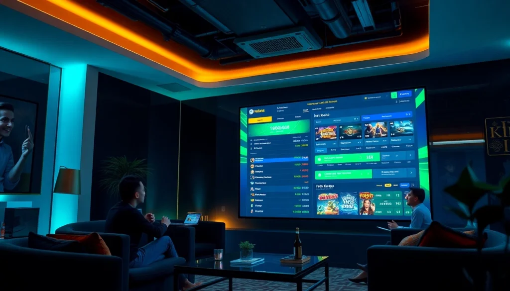 uu88.com online betting platform showcased in a stylish lounge with modern interface.