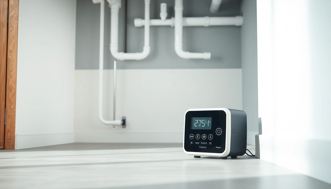 Implement water leak detection with smart sensor devices in a modern home setup.
