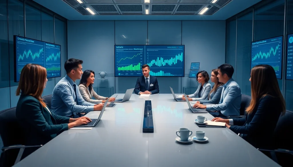 BOX138 professionals celebrating a successful financial transaction in a modern office environment.