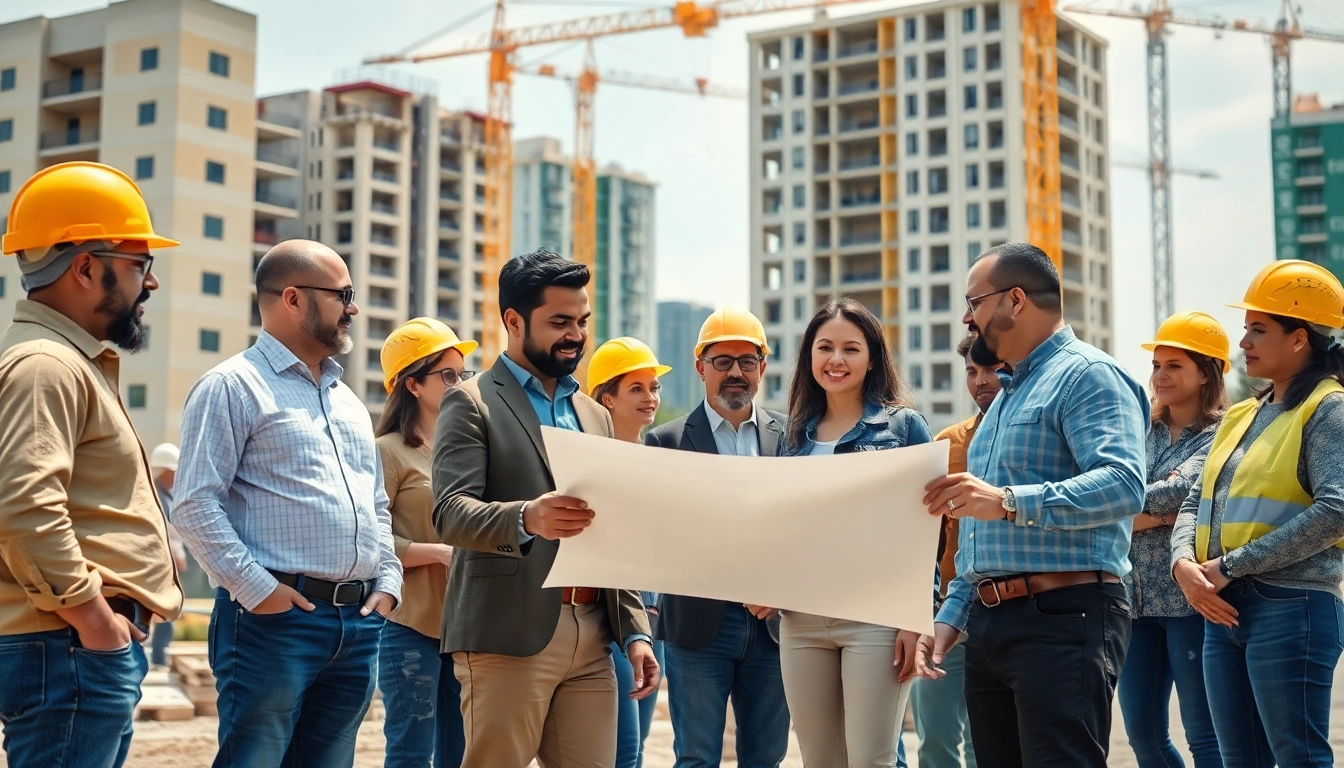 Engaging construction advocacy carolinas scene showing professionals collaborating on a construction site.