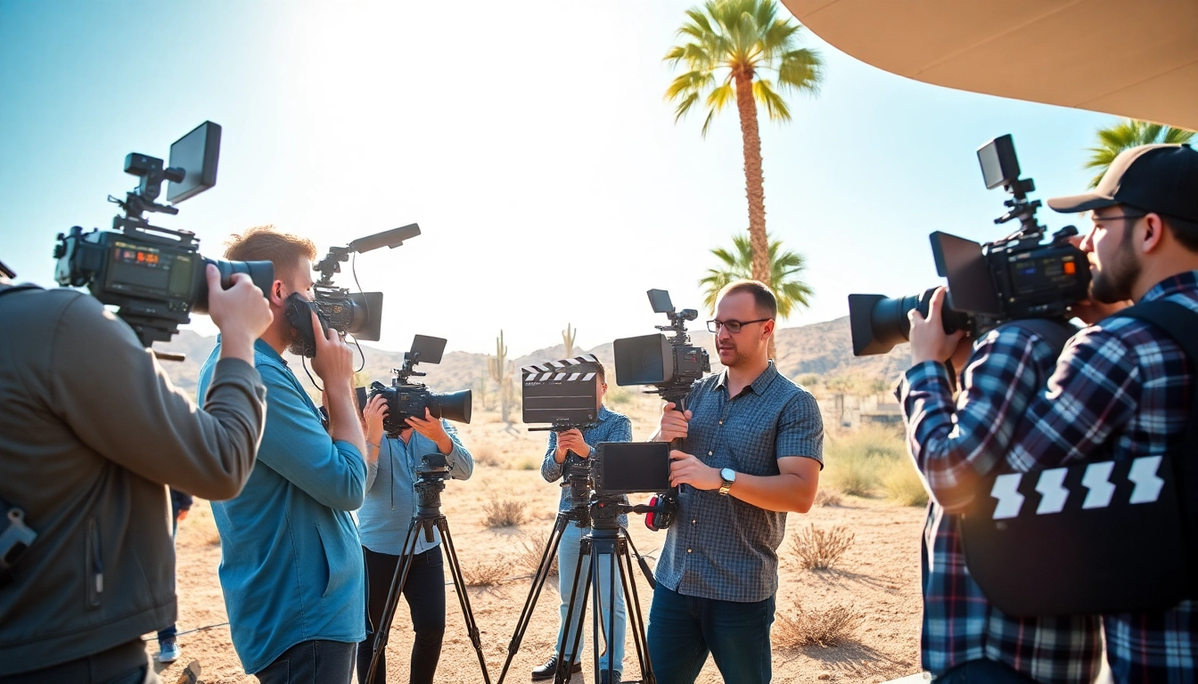 Video Production Company Phoenix filming a dynamic outdoor project with a creative team.