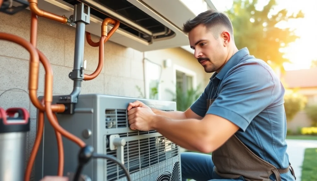 Expert performing ac repair glendale az in a bright residential environment.