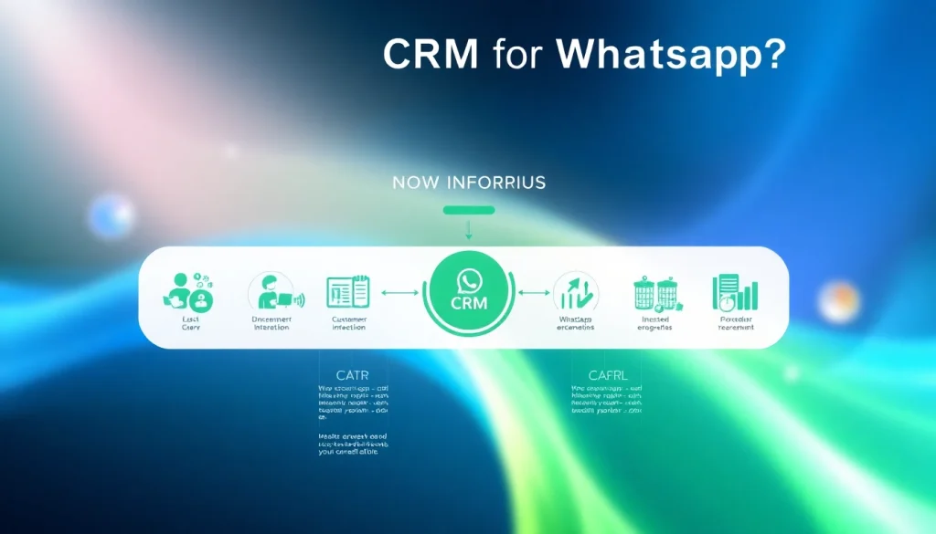Learn what is a CRM for WhatsApp through an engaging infographic showing integration and data flow.