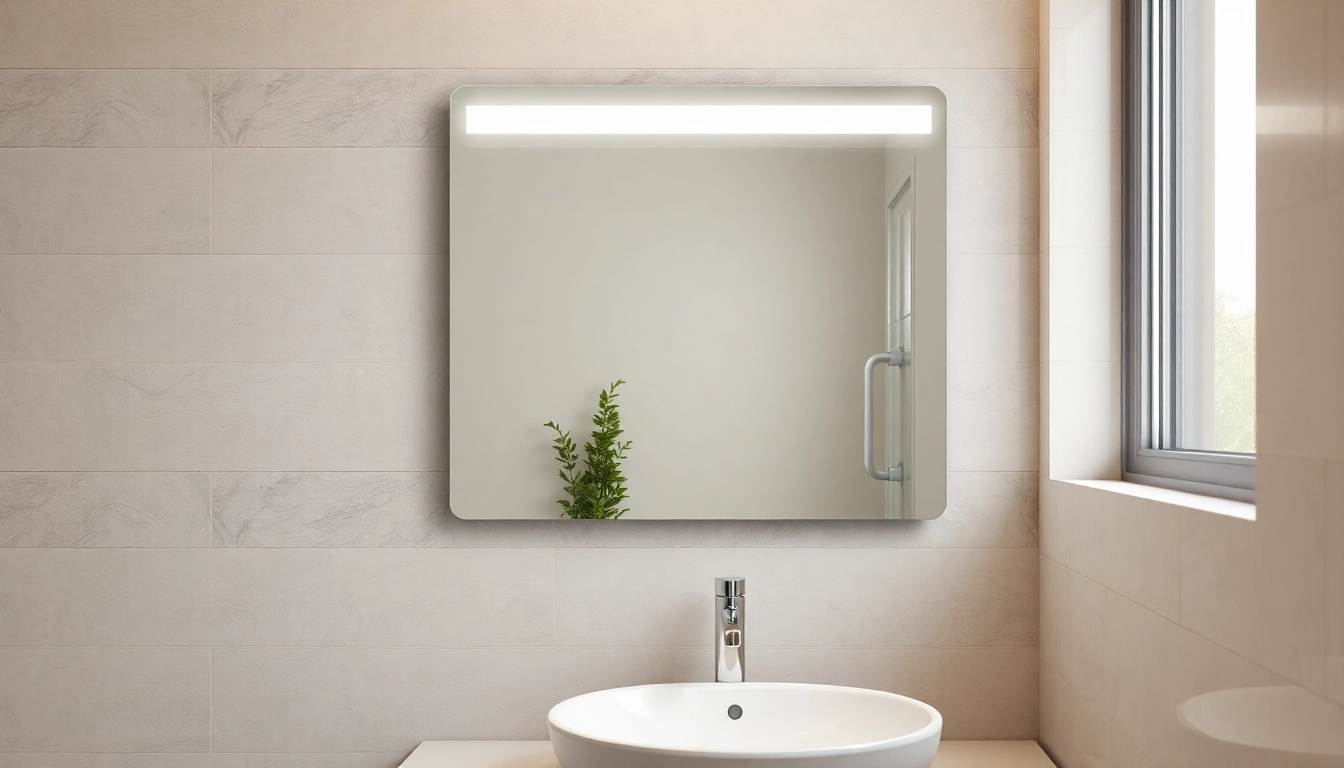 Illuminate your space with a stylish bathroom mirror with led light, enhancing your modern bathroom.