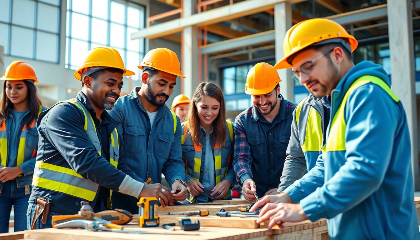 Showcasing construction apprenticeships in the Carolinas, these diverse workers demonstrate teamwork in action.