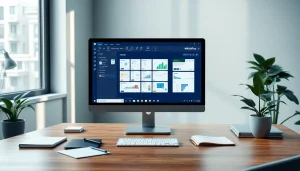 现代办公桌上展示的 WPS Office 软件，提升生产力与创新。