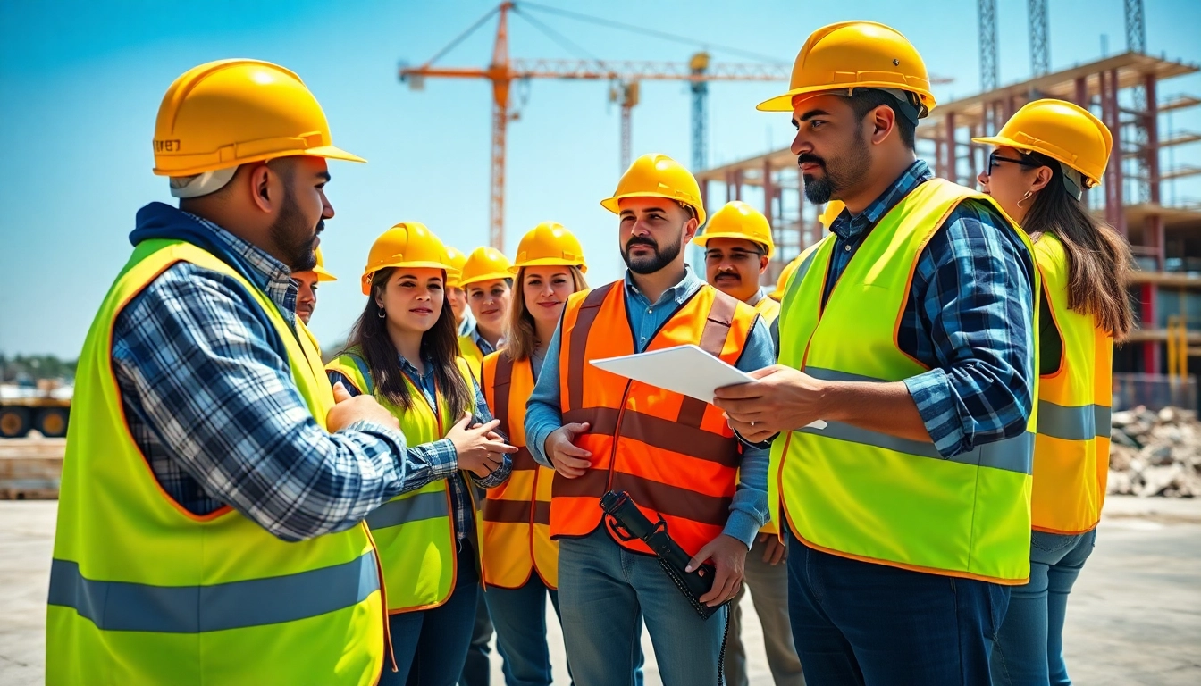 Enhance your skills with construction safety training led by professionals at a construction site.