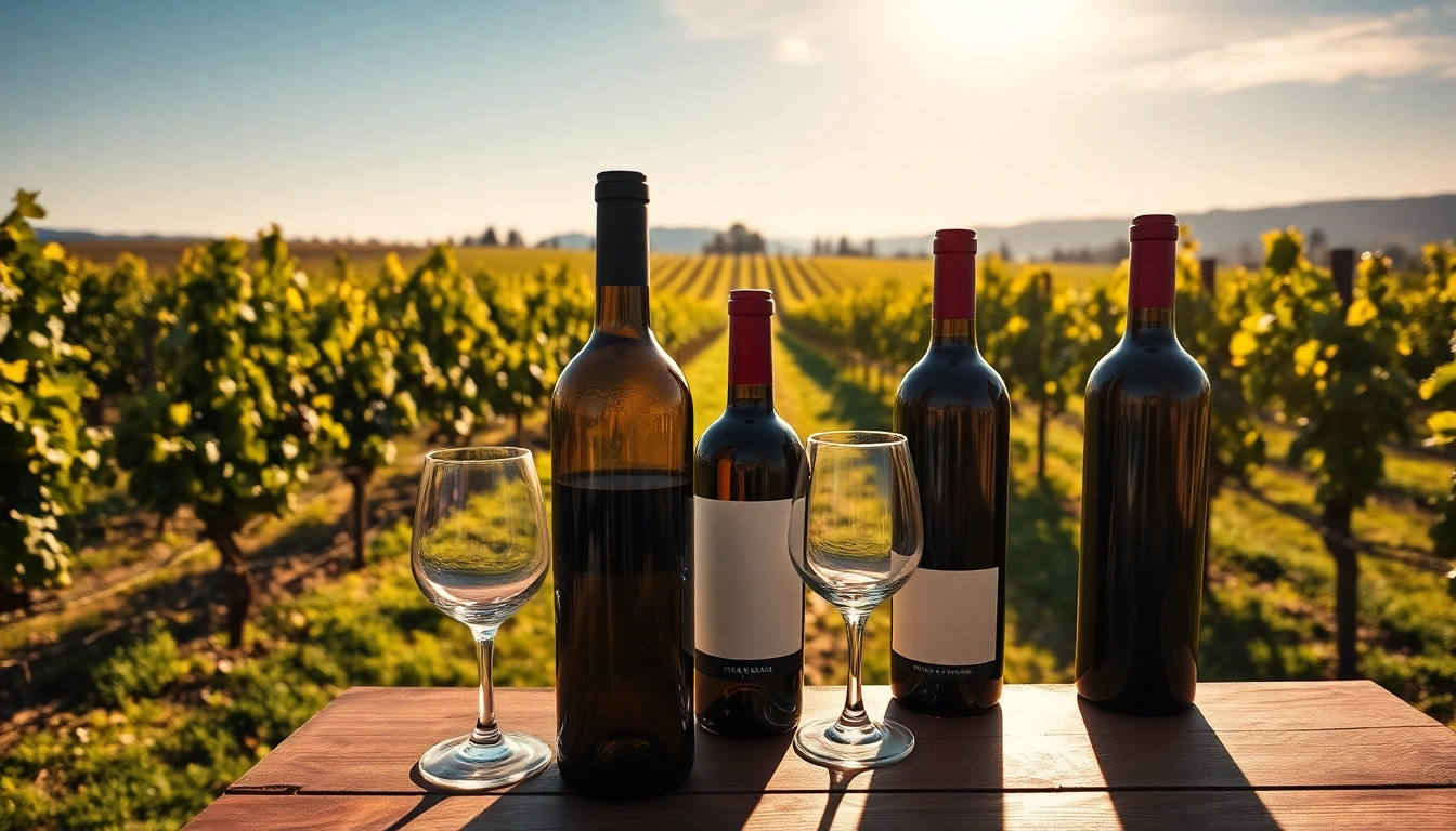 Experience Winery Membership with exclusive selections showcased in a scenic vineyard.