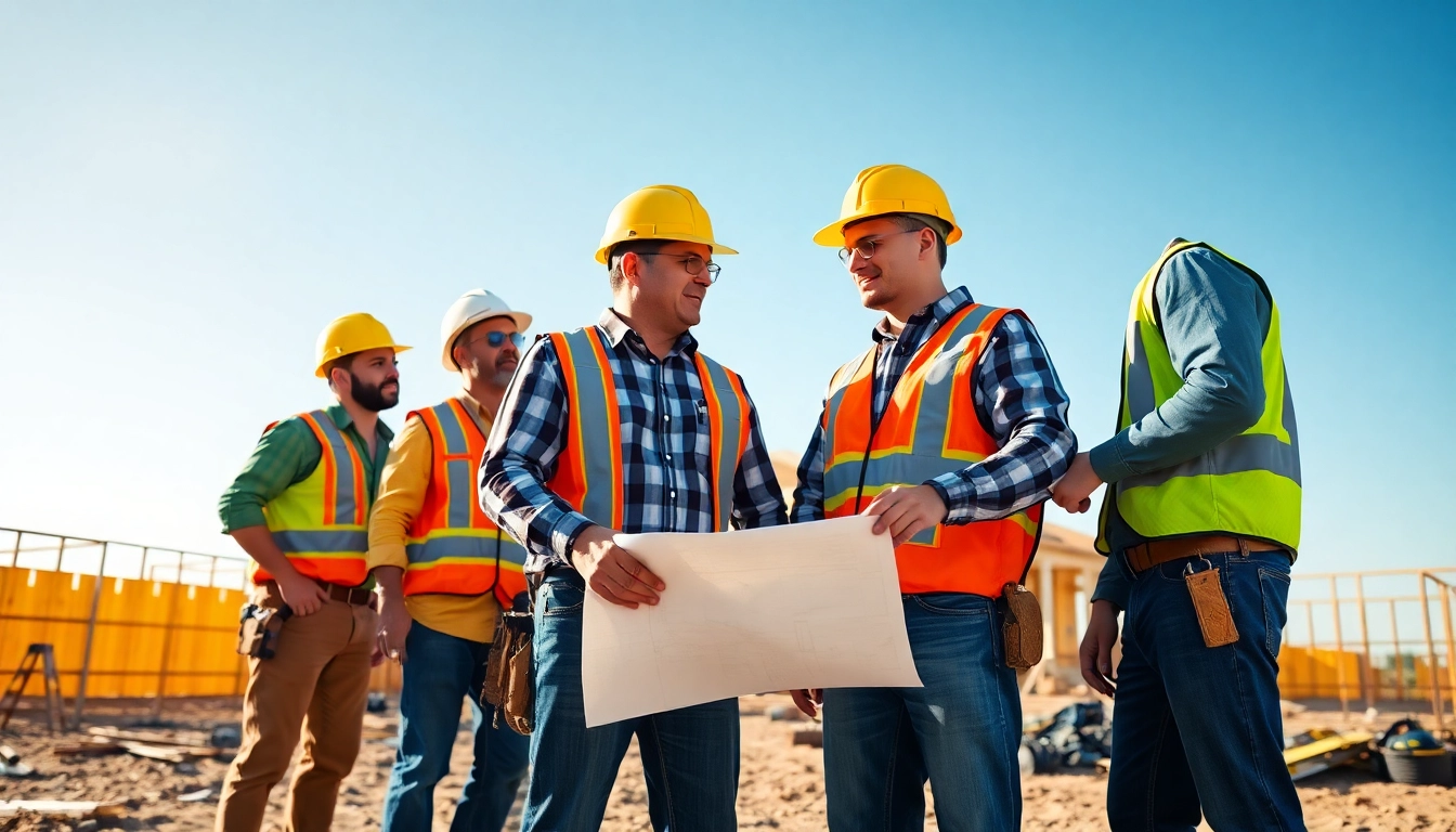 Texas association of builders showcasing teamwork and expertise on a construction site.