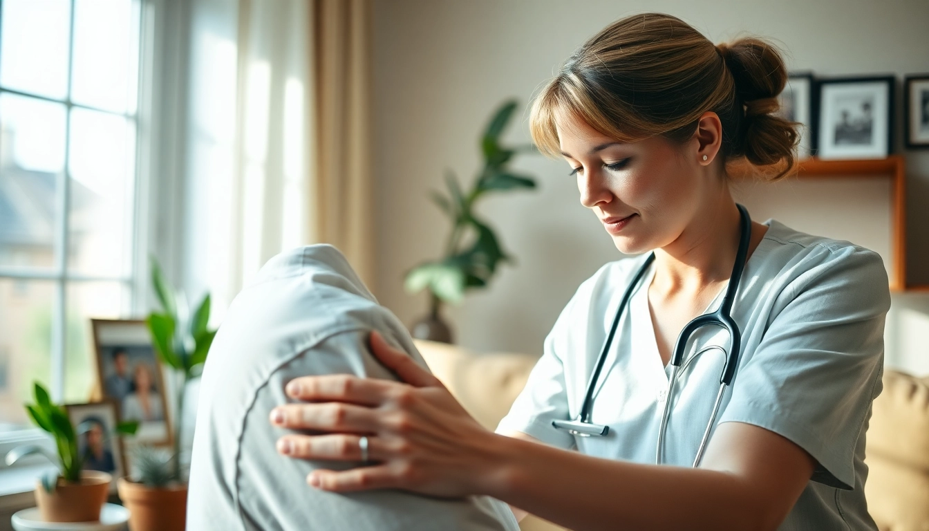 Senior care Austin TX with a caregiver providing compassionate support in a cozy home setting.