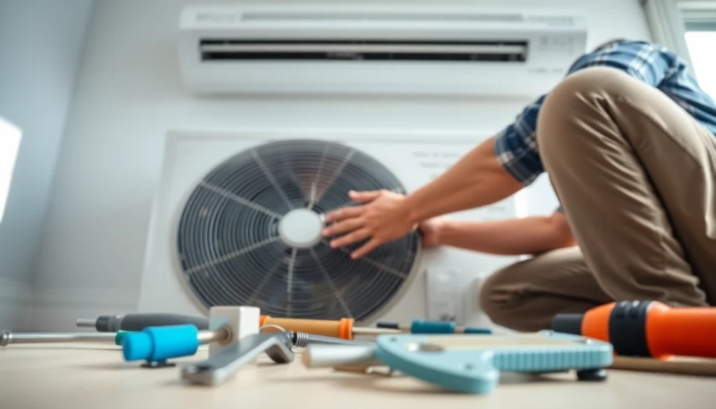 Expert technician performing AC Repair Tampa FL service on a residential unit.