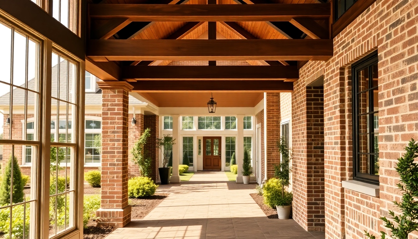 Showcase of Milton Colonial Addition Renovation featuring elegant wooden beams and landscaped gardens.